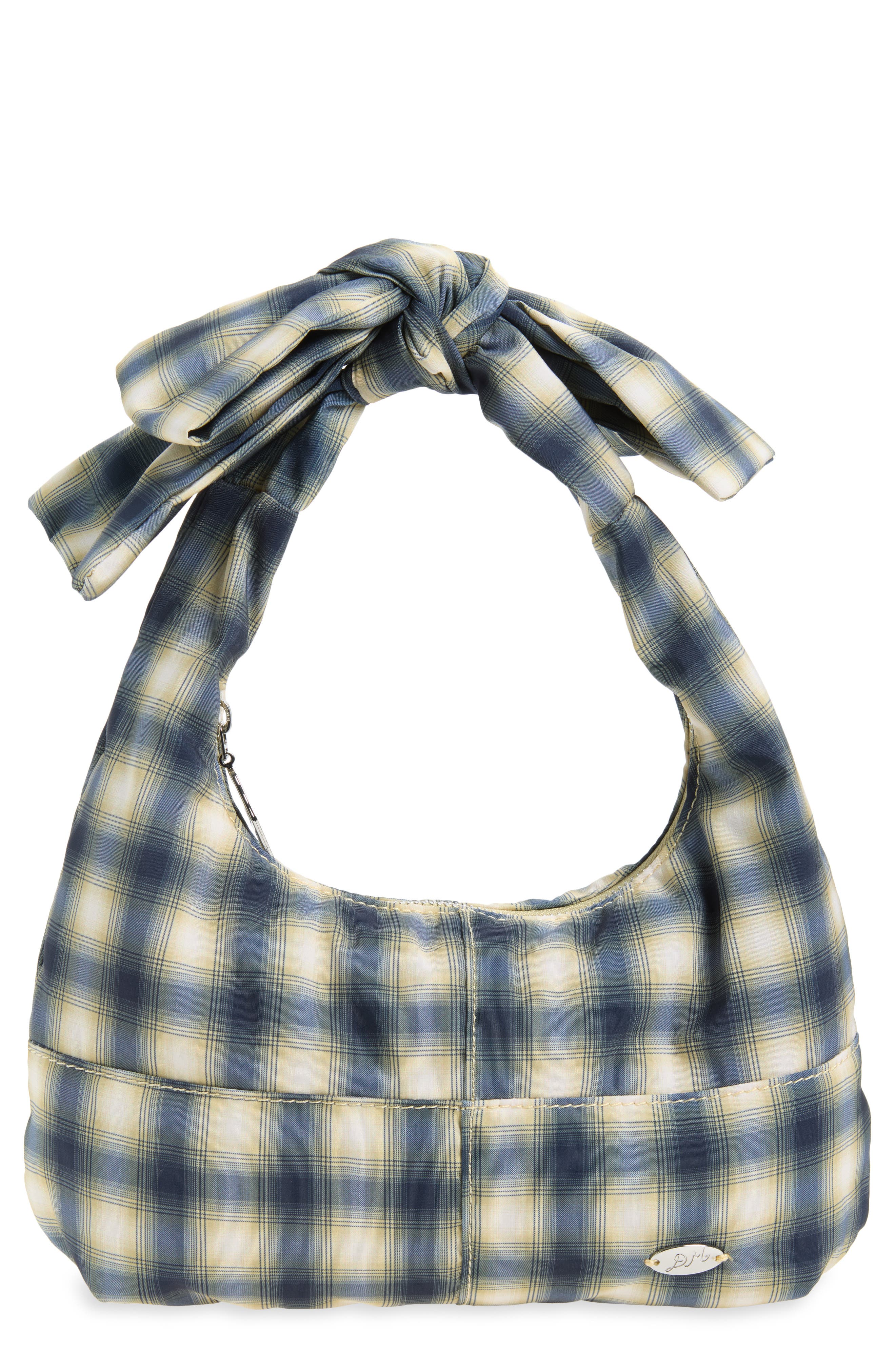 Roo Check Tie Shoulder Bag, Main, color, MULTI