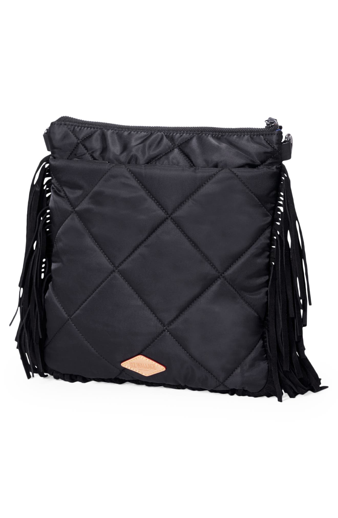 MZ Wallace Madison Fringe Quilted Crossbody Bag, Alternate, color, 