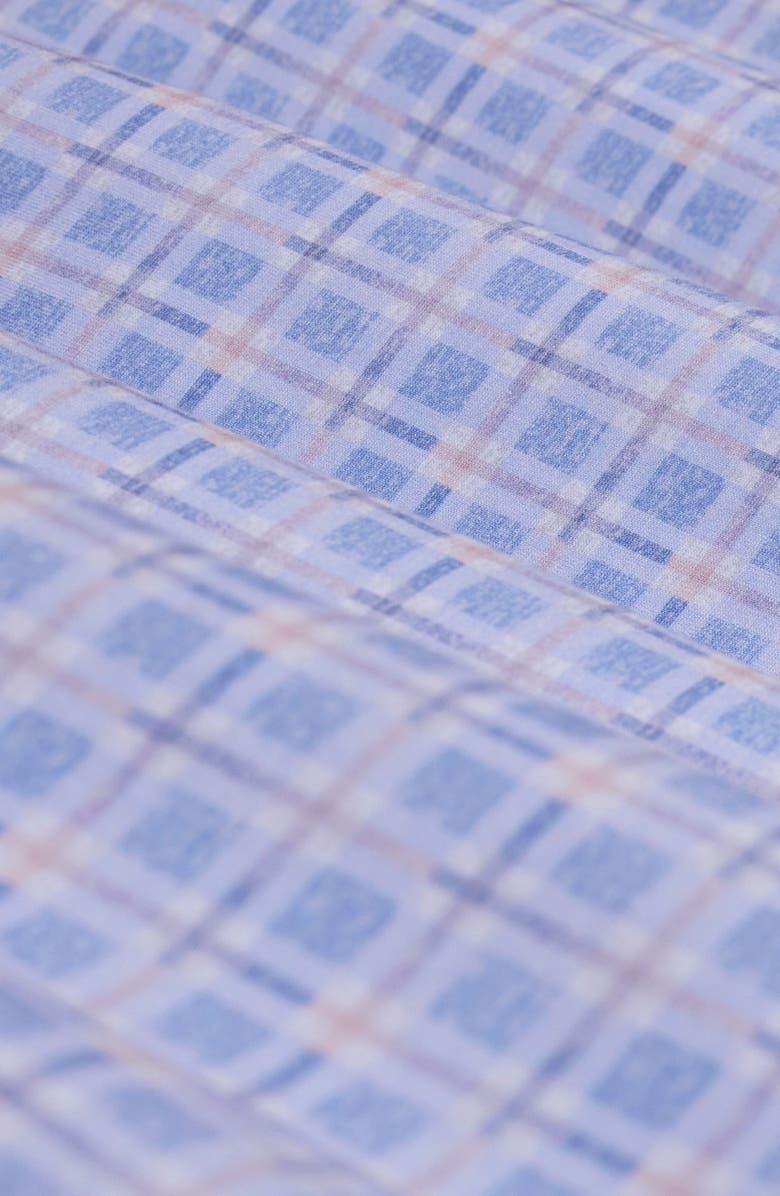Bugatchi James OoohCotton<sup>®</sup> Check Print Button-Up Shirt, Alternate, color, Air Blue