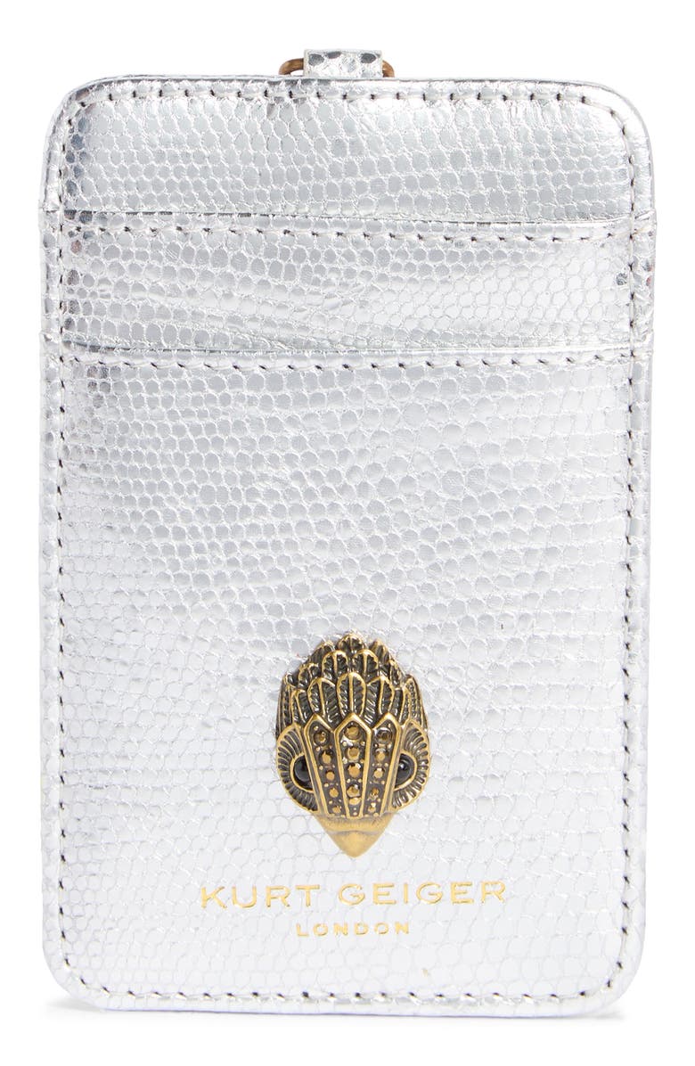 Kurt Geiger London Bond Lanyard Chain Card Wallet, Main, color, 
