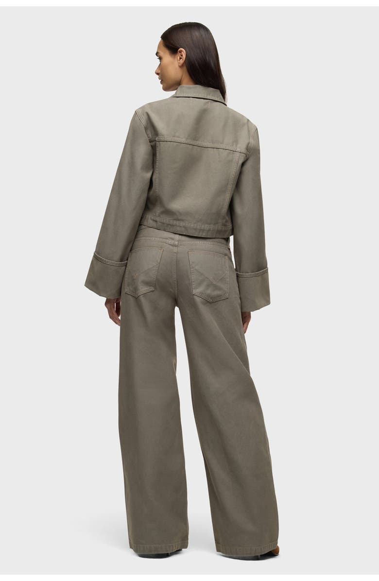 Hudson Jeans Cuffed Cropped Jacket, Alternate, color, Washed Olive