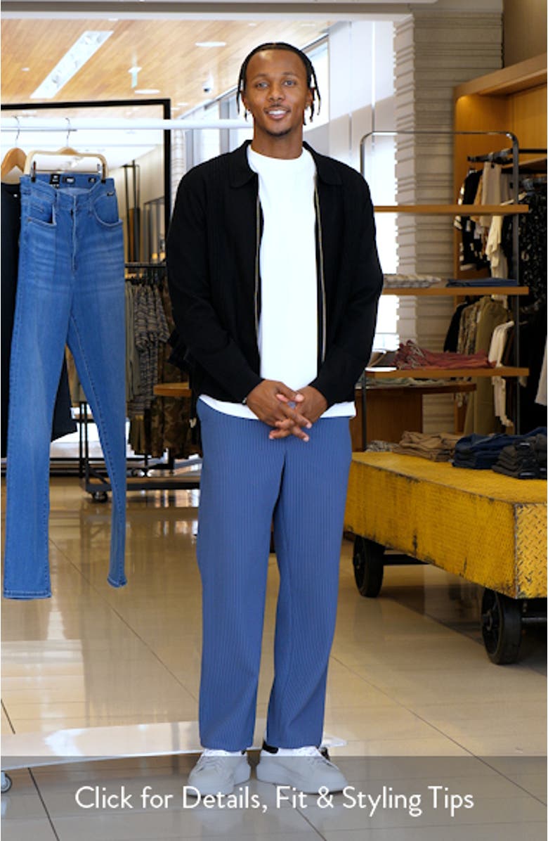 Lennox Ribbed Knit Cotton & Cashmere Zip-Up Shirt, sales video thumbnail