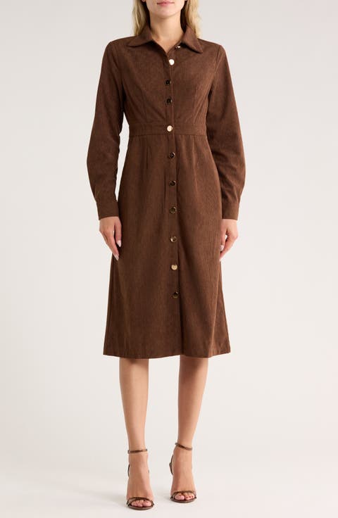 Dion Long Sleeve Shirtdress