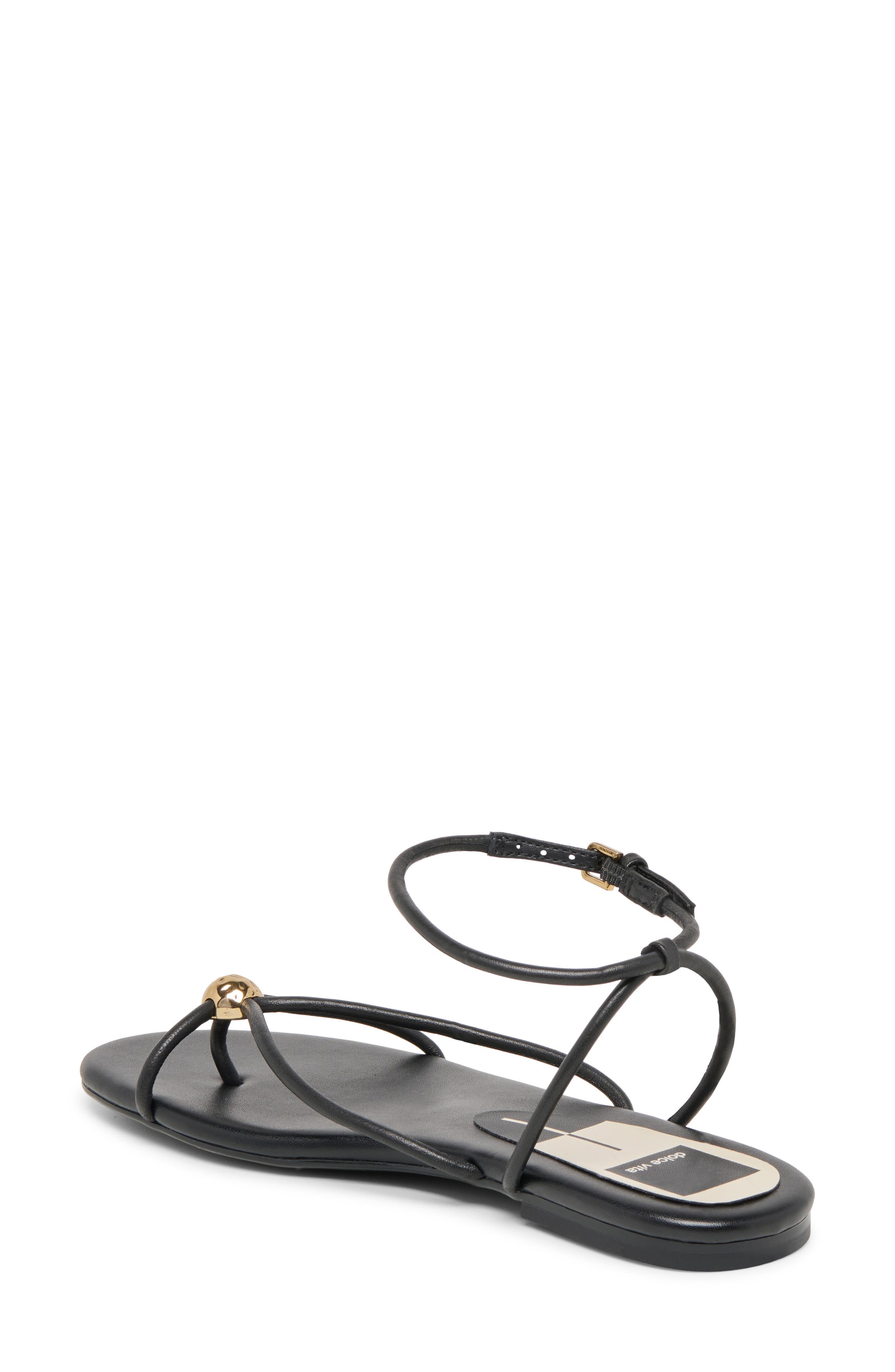 Dolce Vita Kenley Ankle Strap Sandal, Alternate, color, Black Leather