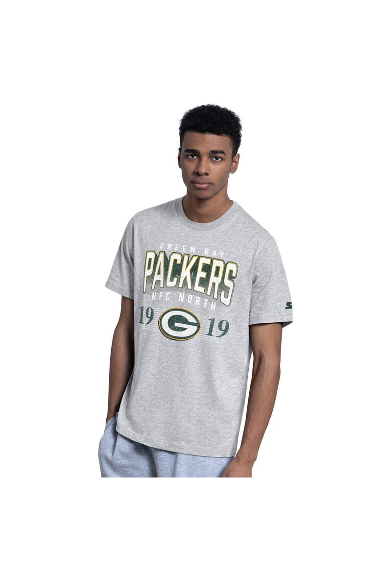 Men's Starter  Green/Heather Gray Green Bay Packers Two-Pack Logo T-Shirt Set, Alternate, color, Green