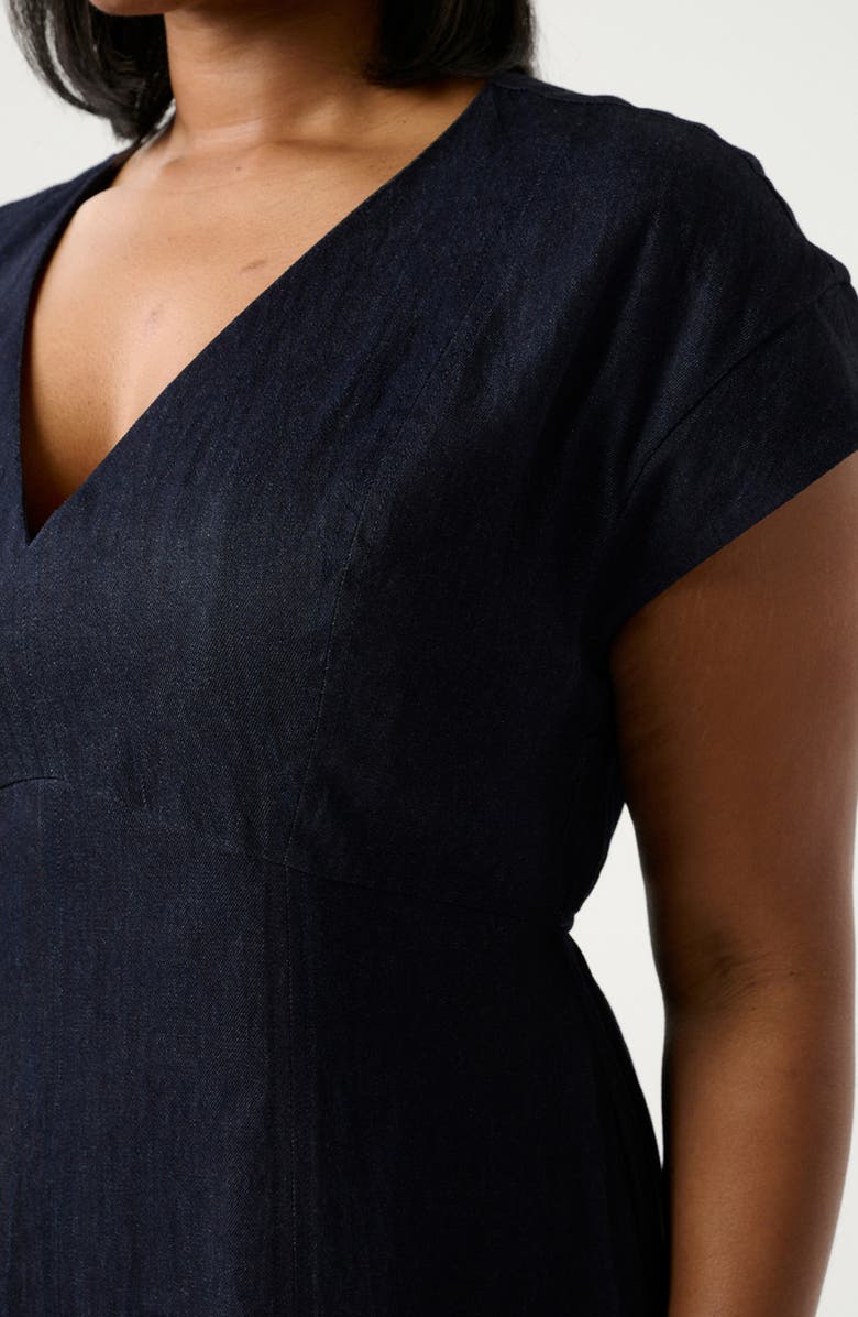 Estelle Abbie Fit 
Flare Cotton Midi Dress, Alternate, color, Indigo Noir