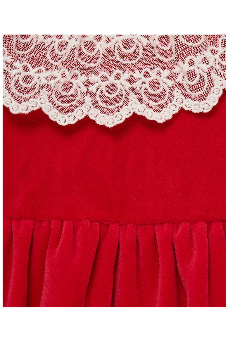 Kids' Lace Bubble Romper, Headband & Socks Set, Alternate, color, RED