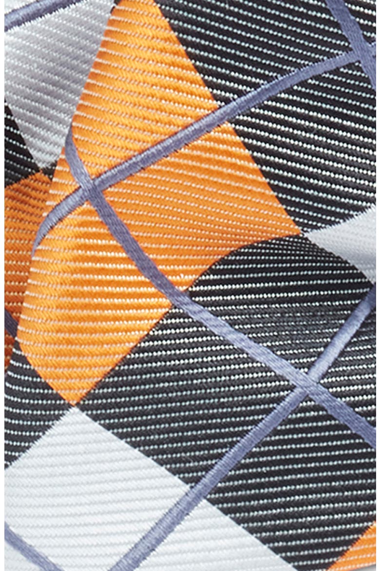 Argyle Silk Bow Tie, Alternate, color, ORANGE