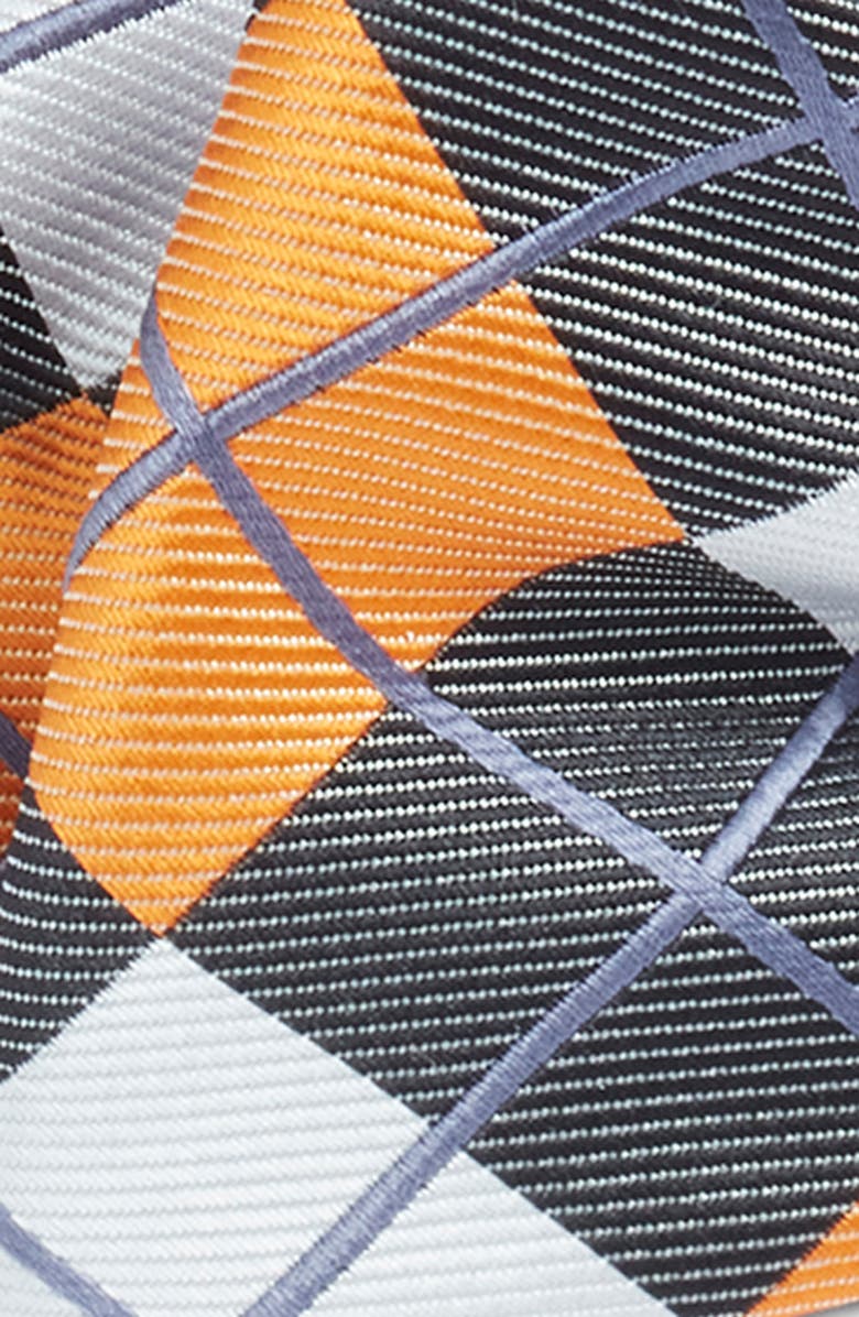 CLIFTON WILSON Argyle Silk Bow Tie, Alternate, color, Orange