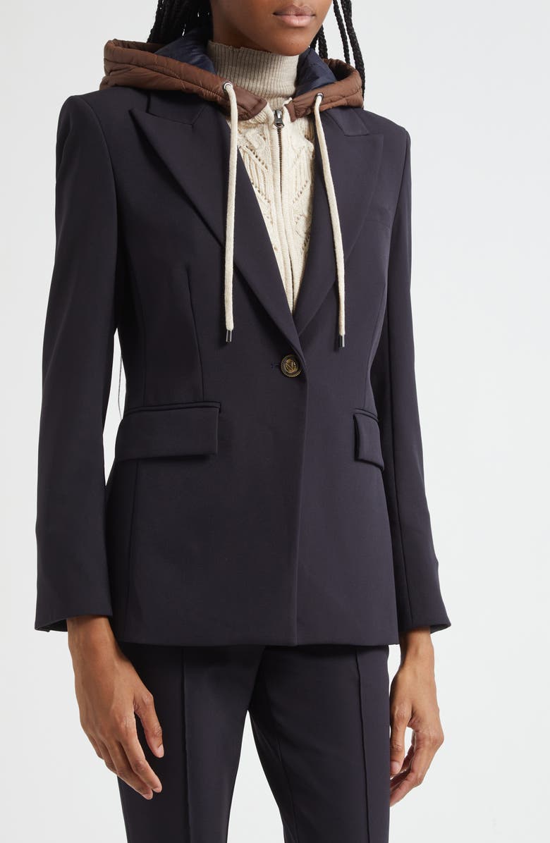 Veronica Beard Naira Dickey Jacket, Alternate, color, Navy