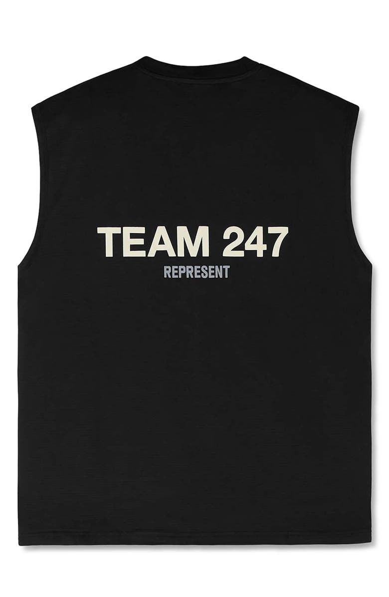 Represent Team 247 Oversize Graphic Tank, Alternate, color, Jet Black