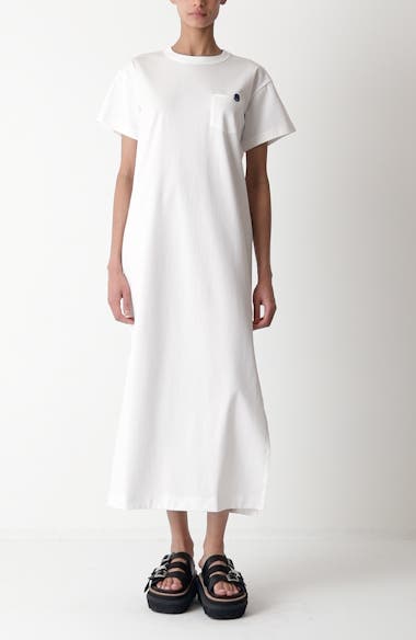Sacai Embroidered Logo Jersey T-Shirt Dress | Nordstrom