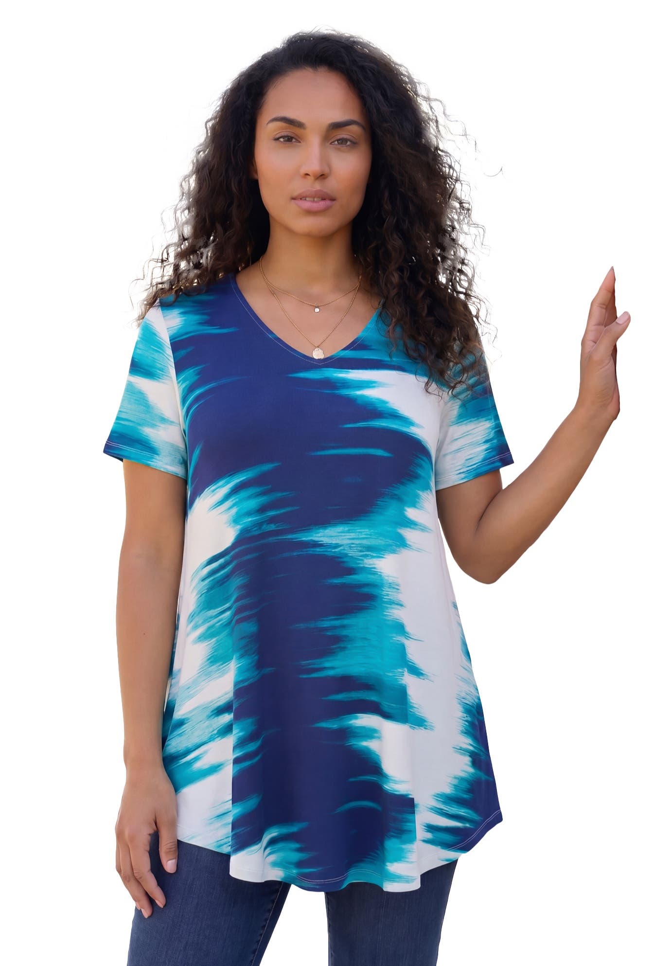 NAVY TEAL TIE DYE