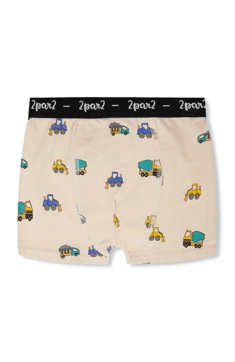 Organic Cotton Truck Elastic Waist Boxer (Toddler, Little Kid & Big Kid)
