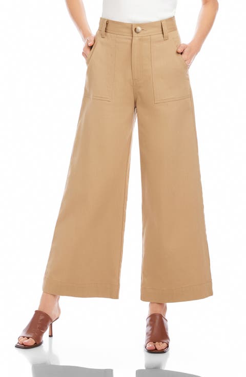 Ryder High Waist Stretch Cotton Flare Leg Pants