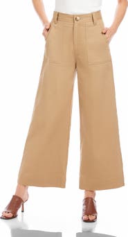 FIFTEEN TWENTY Ryder High Waist Stretch Cotton Flare Leg Pants