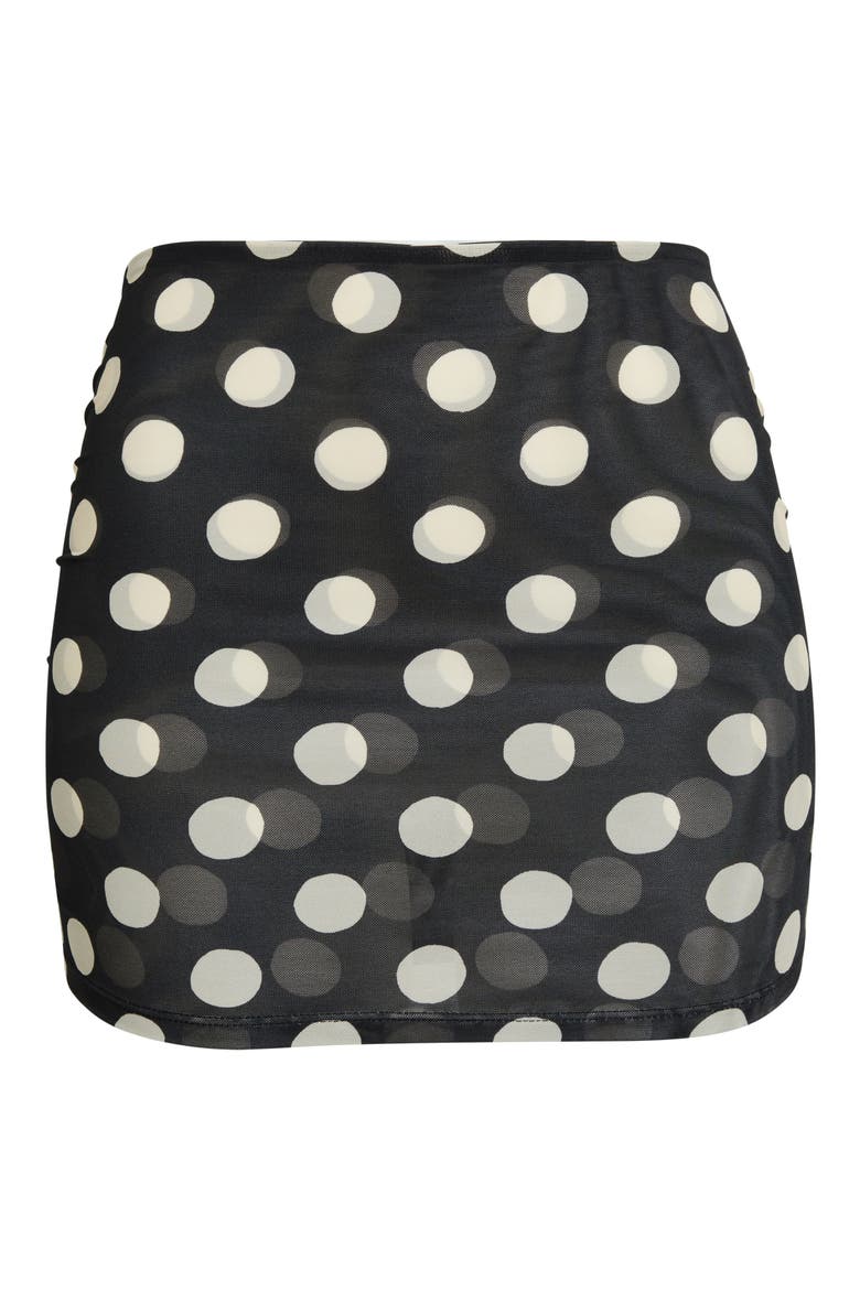 Dot Ruched Cover-Up Miniskirt, Alternate, color, POLKA DOT