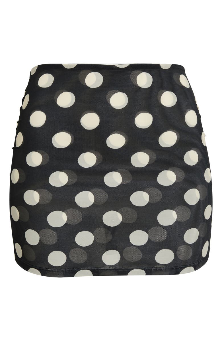MONTCE Dot Ruched Cover-Up Miniskirt, Main, color, Polka Dot