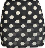 MONTCE Dot Ruched Cover-Up Miniskirt