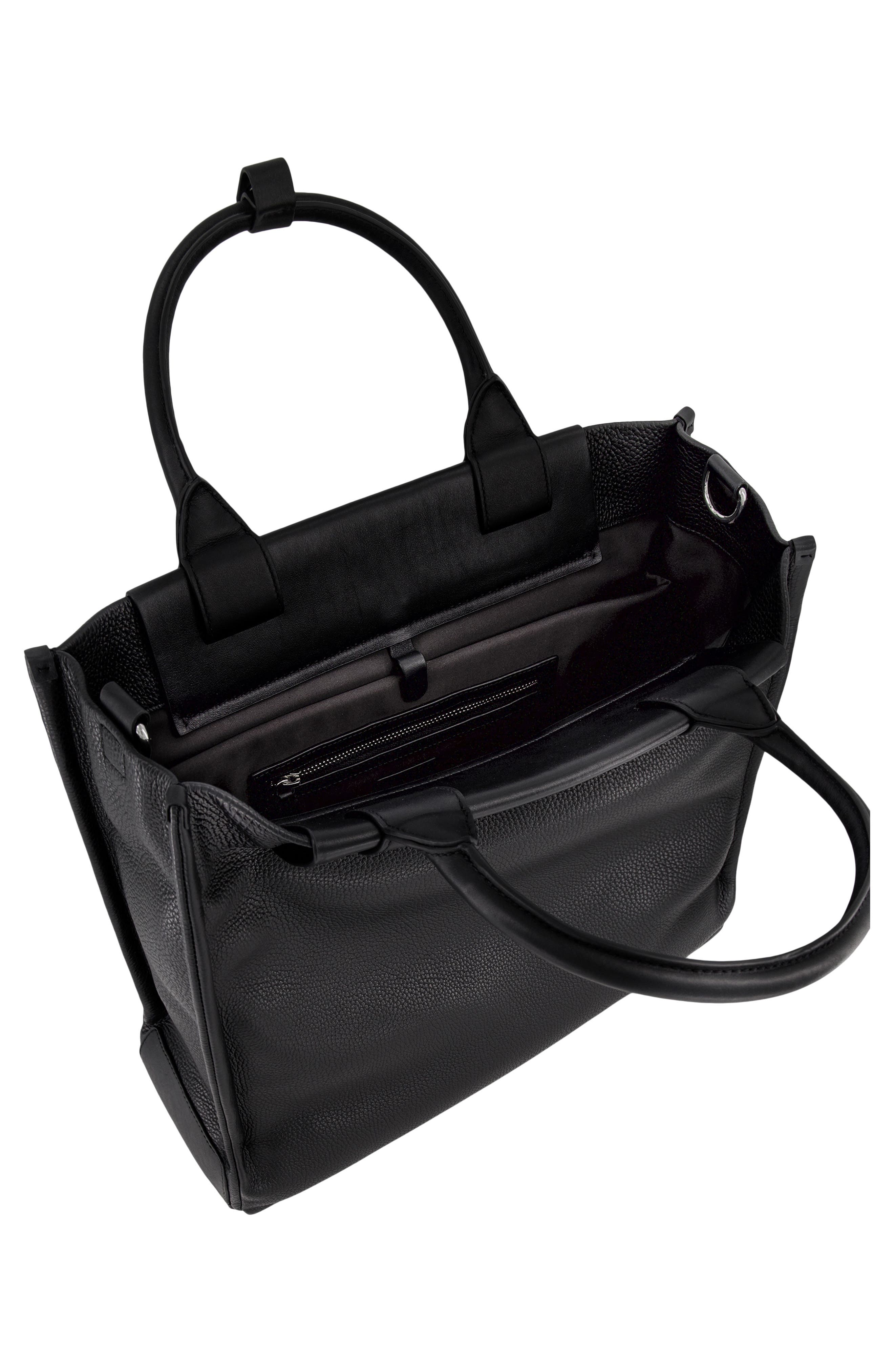 Vince Nordhelm Leather Tote, Alternate, color, Black