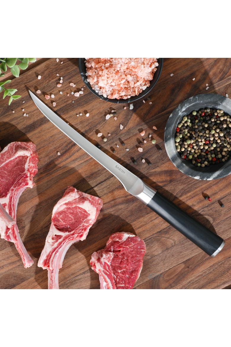 High Carbon 1.4116 German Steel 7 Inch Boning Knife, Alternate, color, Silver