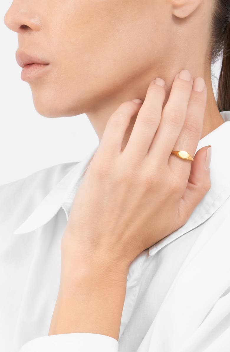 Adornia Water Resistant Signet Ring, Alternate, color,