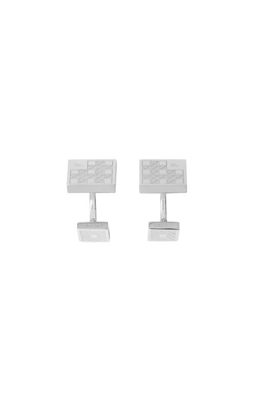Burberry Check Prism Cufflinks In Silver