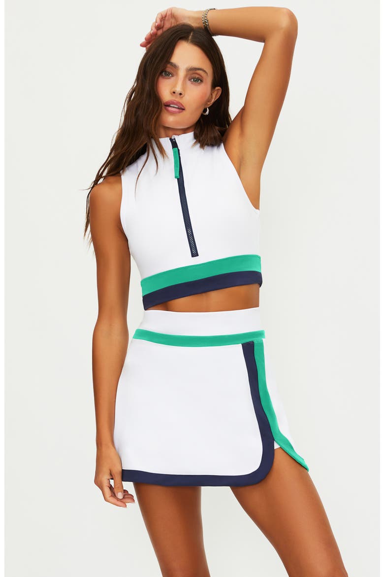 Etta Zip Sleeveless Crop Top, Alternate, color, TWILIGHT