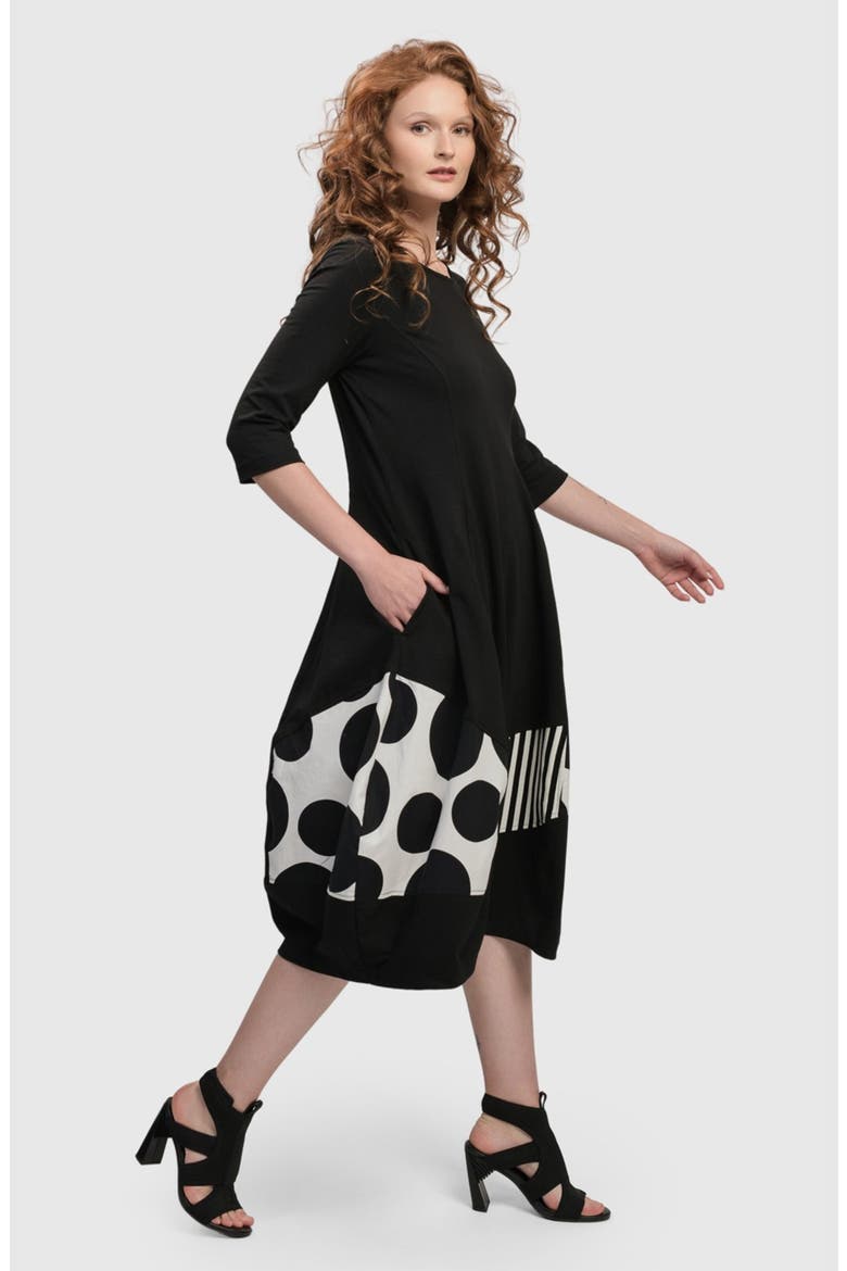 Broadway Cocoon Dress, Alternate, color, Mono