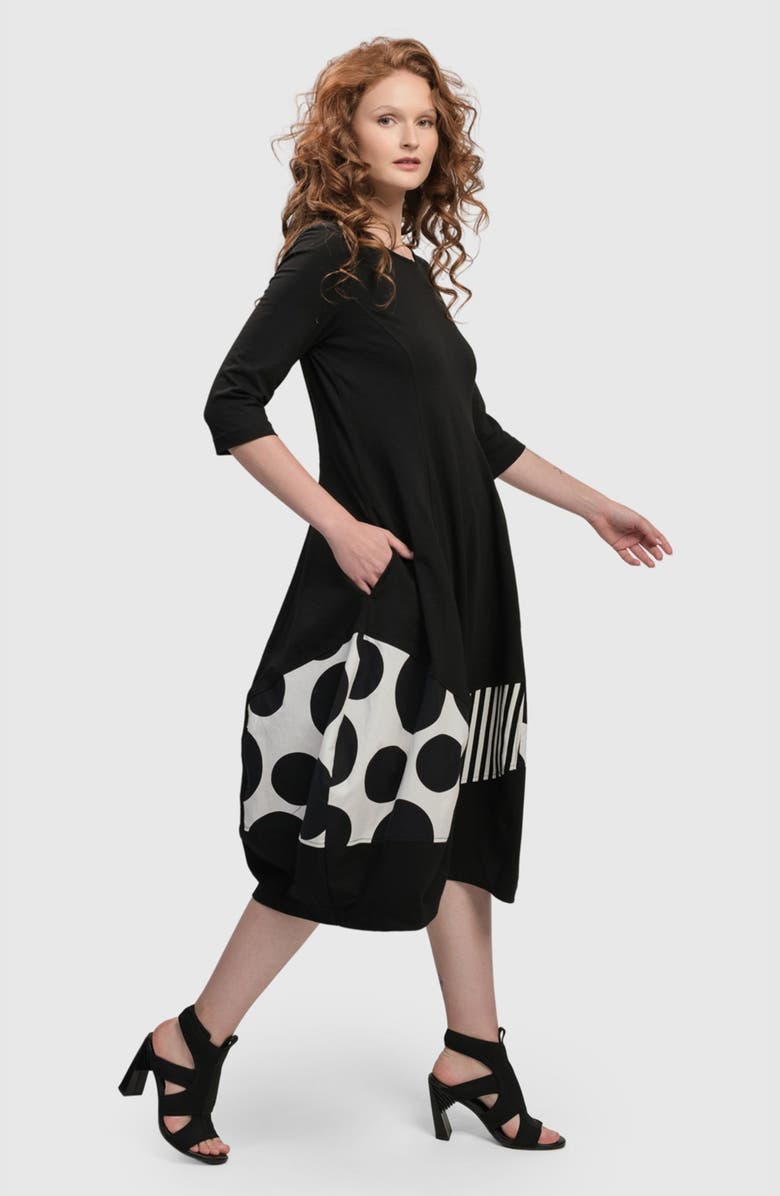 Alembika Broadway Cocoon Dress, Alternate, color, Mono