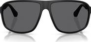 Emporio Armani 64mm Polarized Square Sunglasses