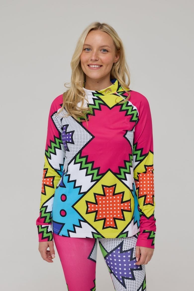 Day Tripper Womens Baselayer Top, Main, color, Multicolor, Geometric