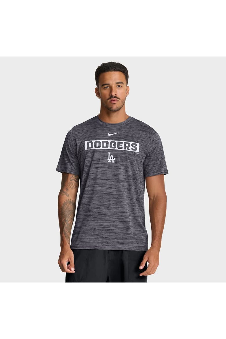 Men's Nike Black Los Angeles Dodgers Velocity Dri-FIT T-Shirt, Alternate, color, Black