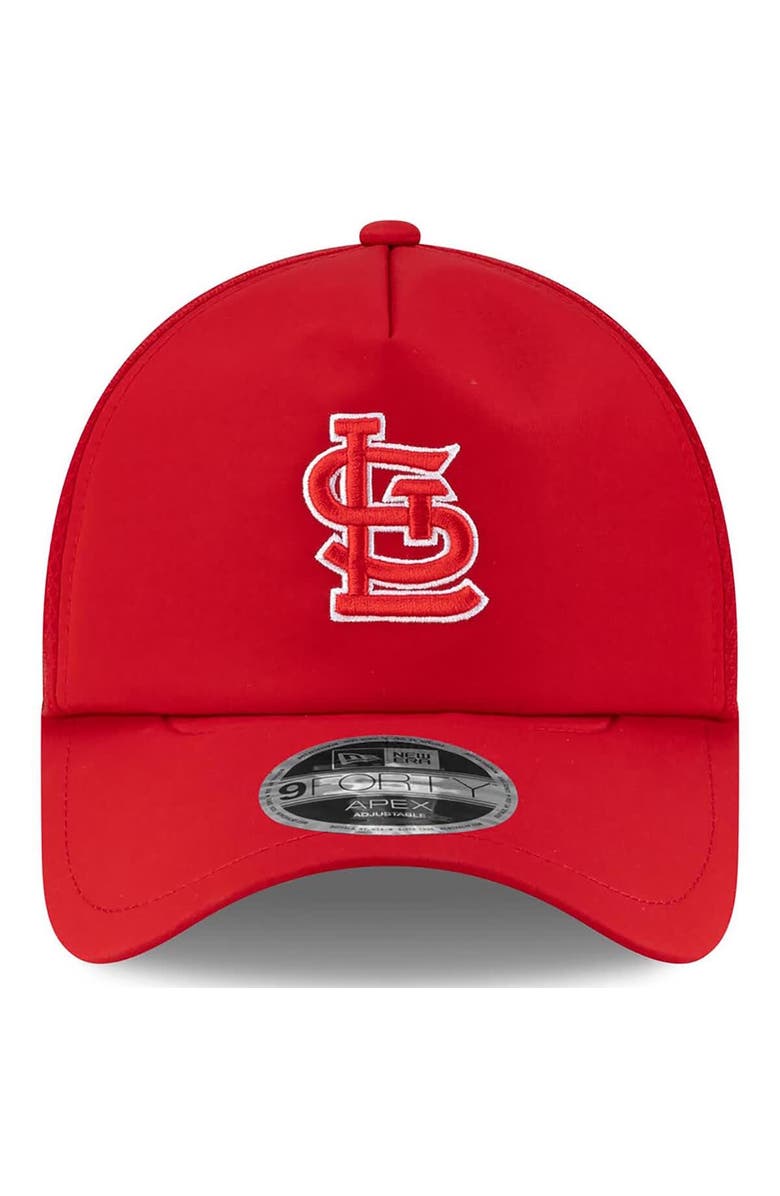 New Era Men's New Era Red St. Louis Cardinals 2026 Batting Practice Apex 9FORTY Adjustable Trucker Hat, Alternate, color, Red