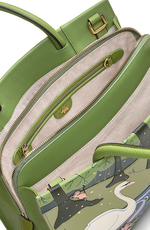 Radley London Into The Woods Bonsai Print Leather Tote Bag In Bonsai