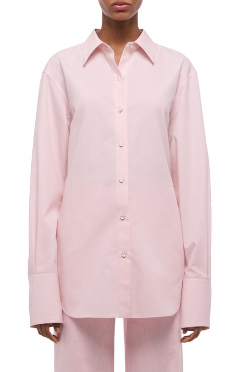 Open Tie Back Cotton Shirt