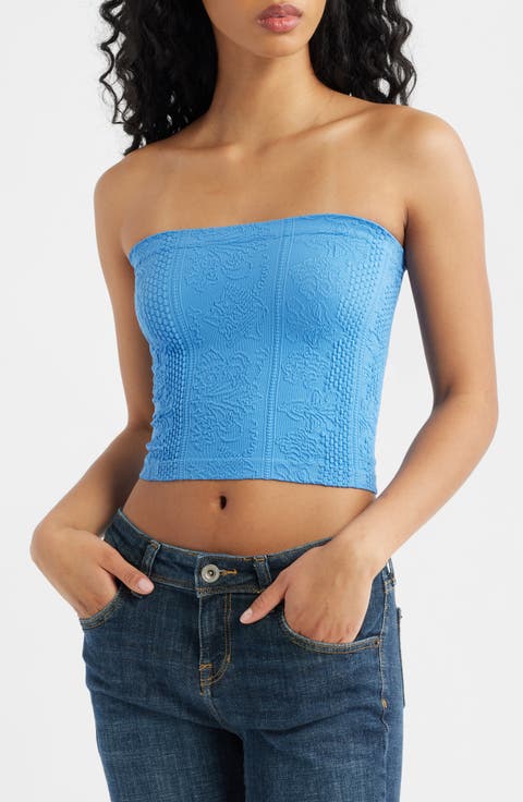 Tapestry Crop Tube Top