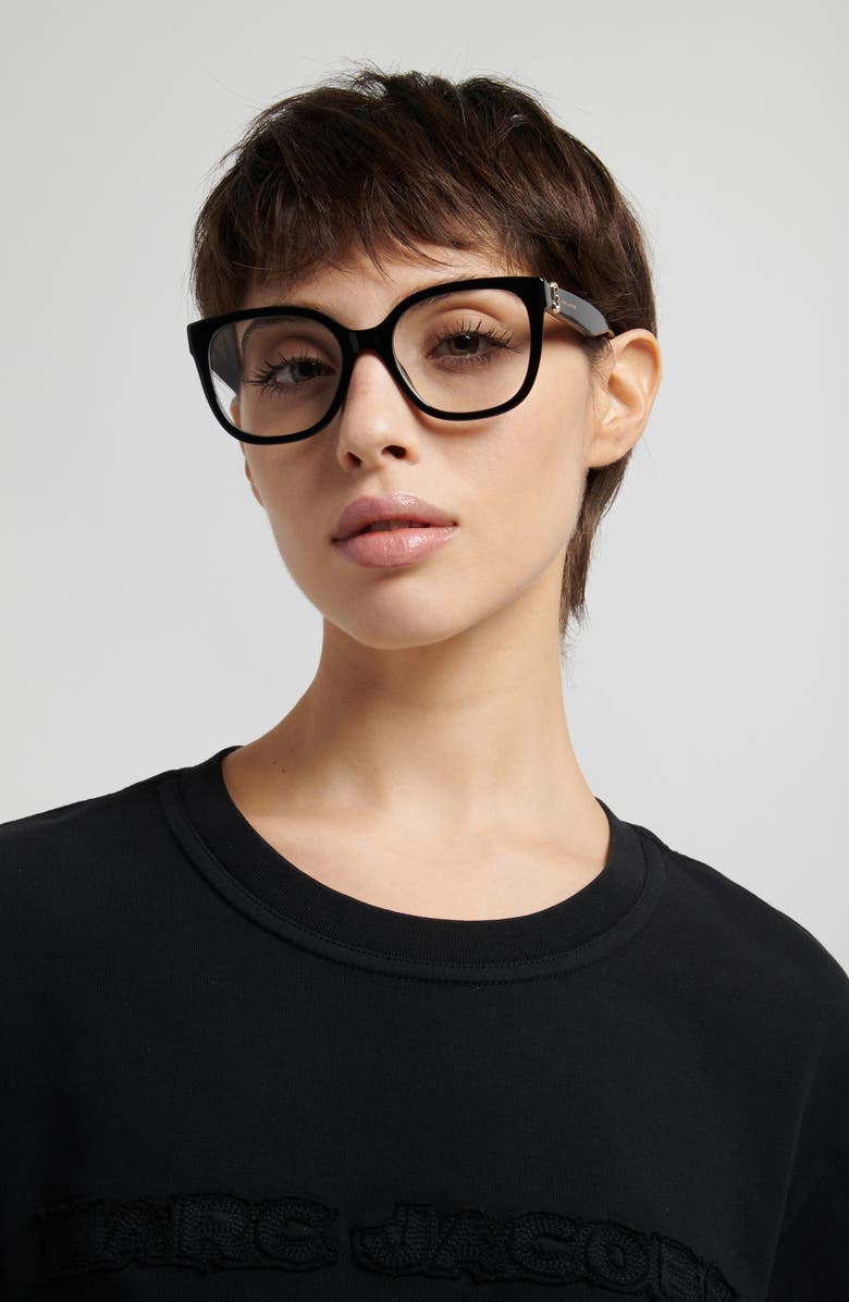 Marc Jacobs 53mm Square Optical Glasses, Alternate, color, 