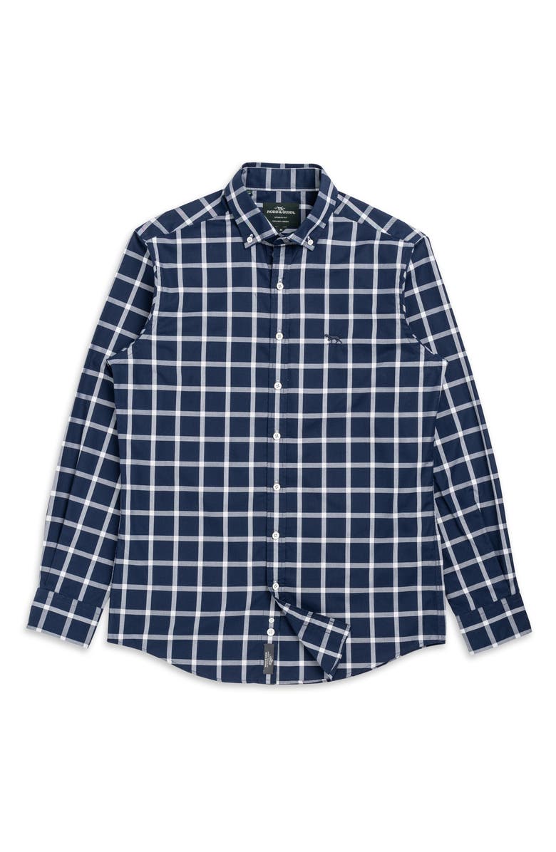 Rodd & Gunn Check Button-Down Oxford Shirt, Alternate, color, Navy