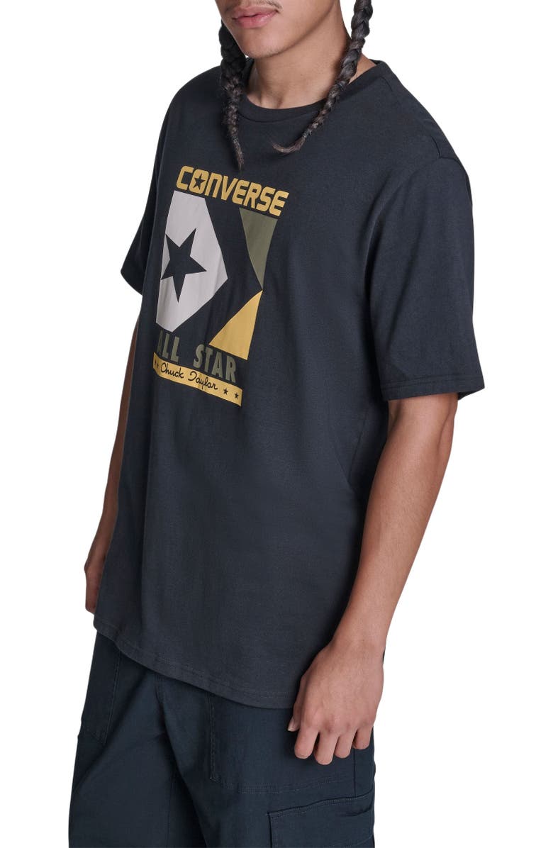 Converse Timeless Boxed Chevron T-Shirt, Alternate, color, Converse Black