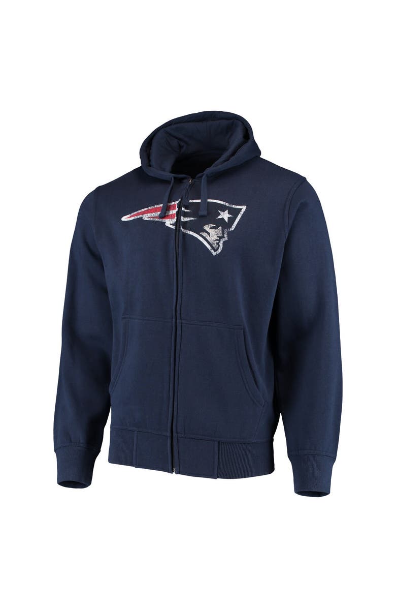 STARTER Men's G-III Sports by Carl Banks Navy New England Patriots Primary Logo Full-Zip Hoodie, Alternate, color, 