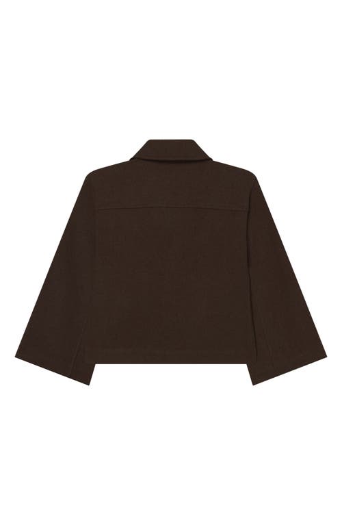 Frame The Mini Swing Jacket In Chestnut