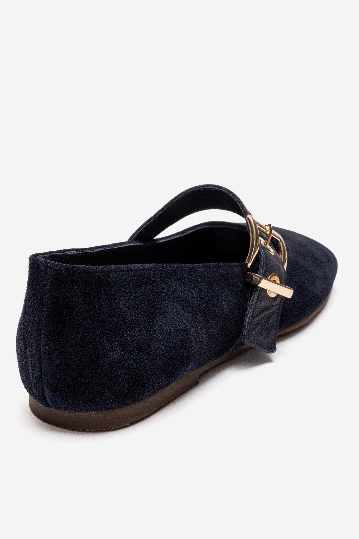 Jonas Leather Ballet Flat, Alternate, color, Navy Suede
