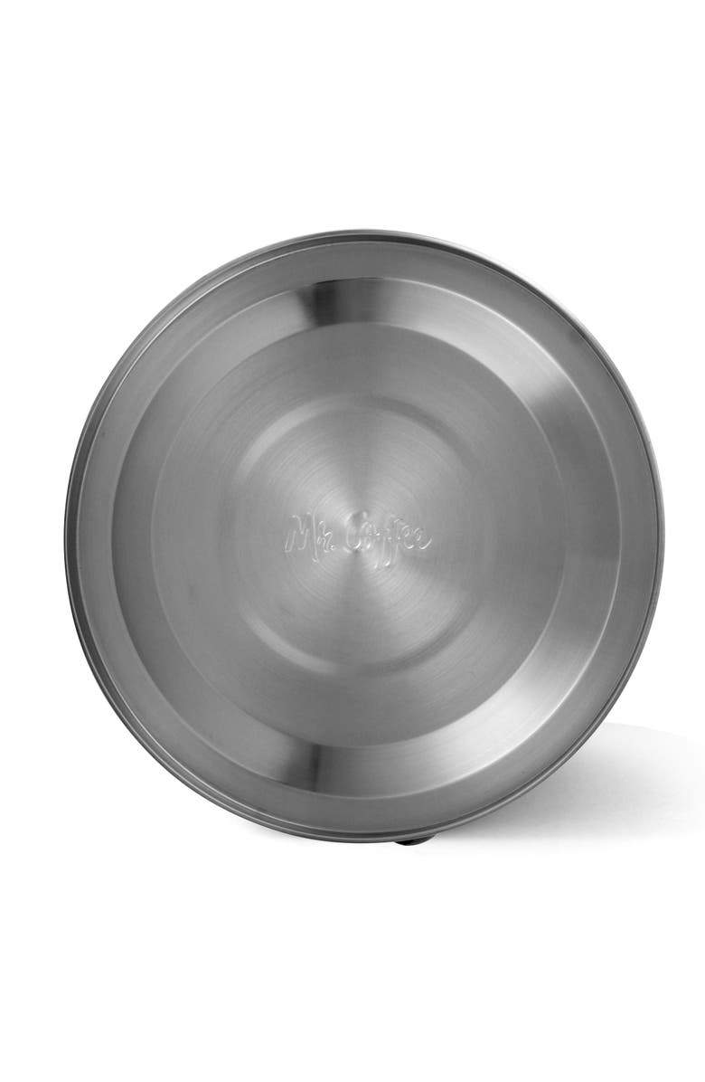 MR COFFEE Claale 2.2 Quart Brushed Stainless Steel Whistling Tea Kettle with Nylon Handle, Alternate, color, Metallic Silver