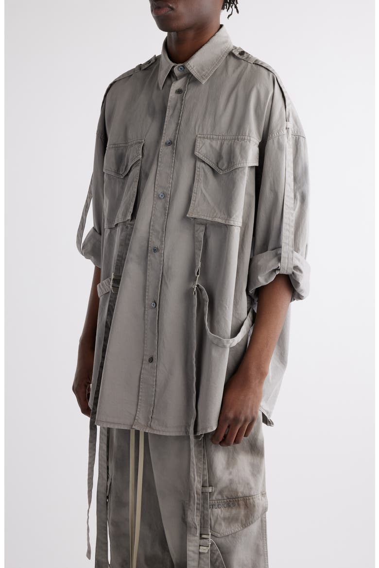 Cotton Utility Shirt, Alternate, color, MID GREY