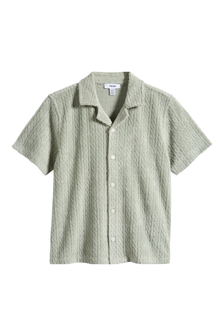 Kids' Shore Short Sleeve Button-Up Shirt, Main, color, SAGE