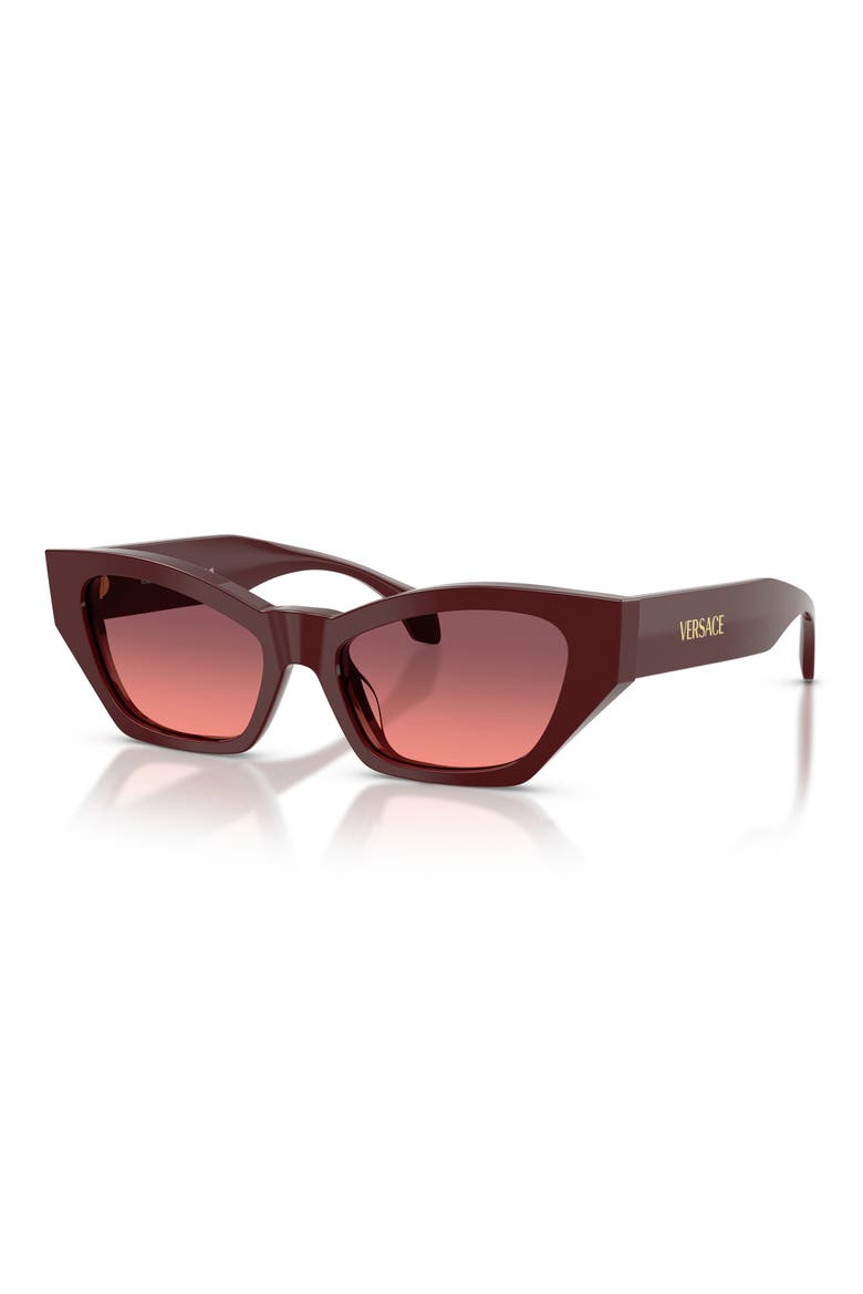 53mm Cat Eye Sunglasses, Alternate, color, SOLID RED / PINK VIOLET