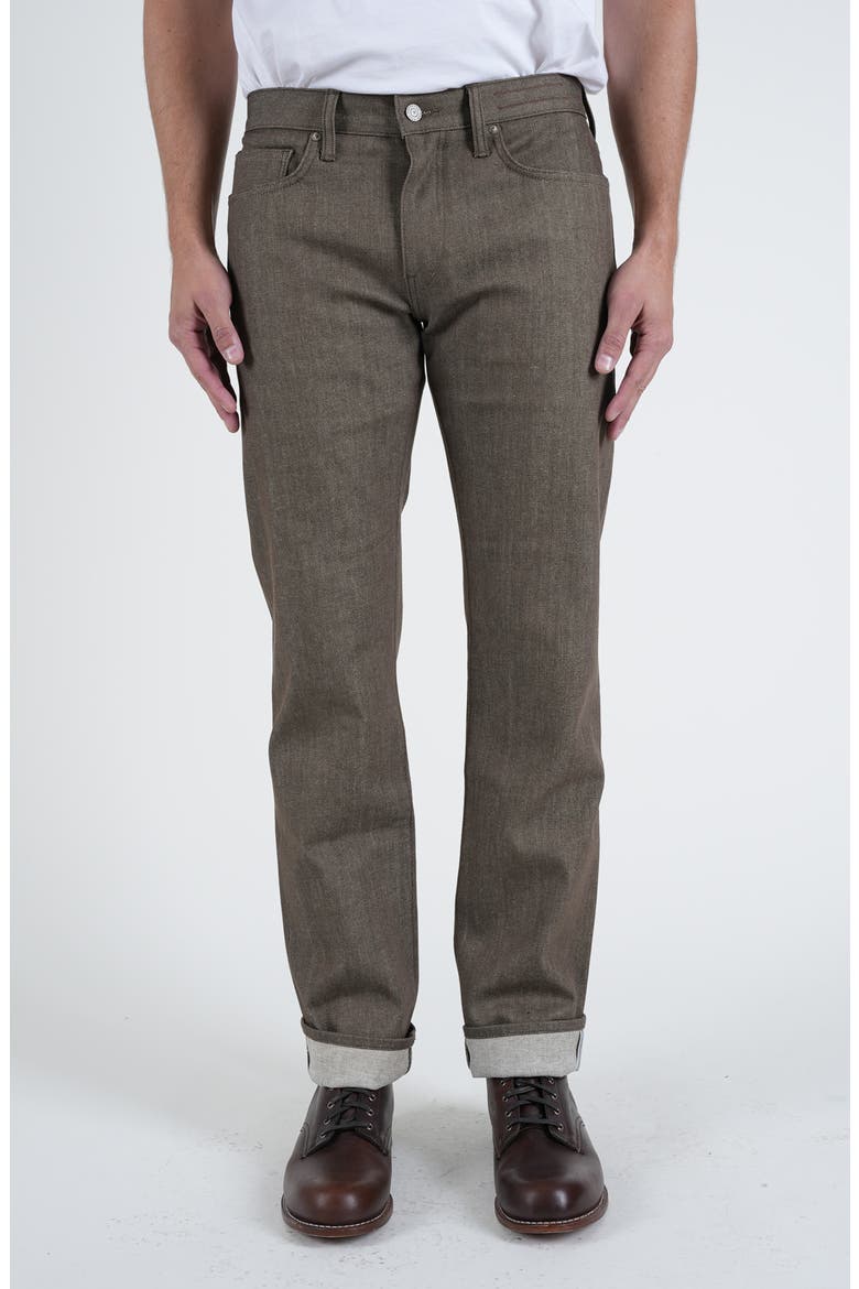 The Hammer Straight Leg 10.5-Ounce Stretch Selvedge Jeans, Main, color, BROWN RAW