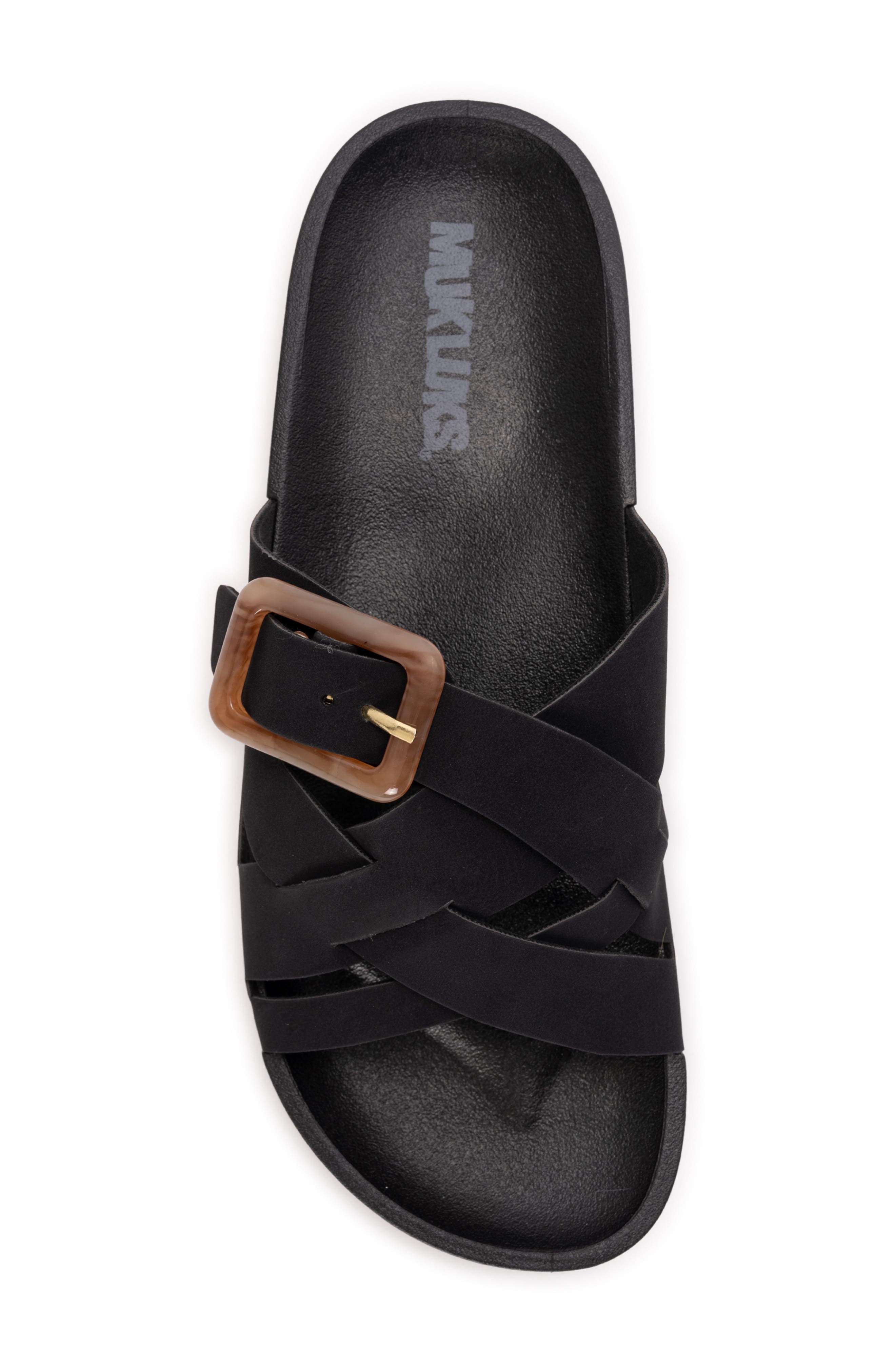 MUK LUKS Grand Shayna Slide Sandal, Alternate, color, Black