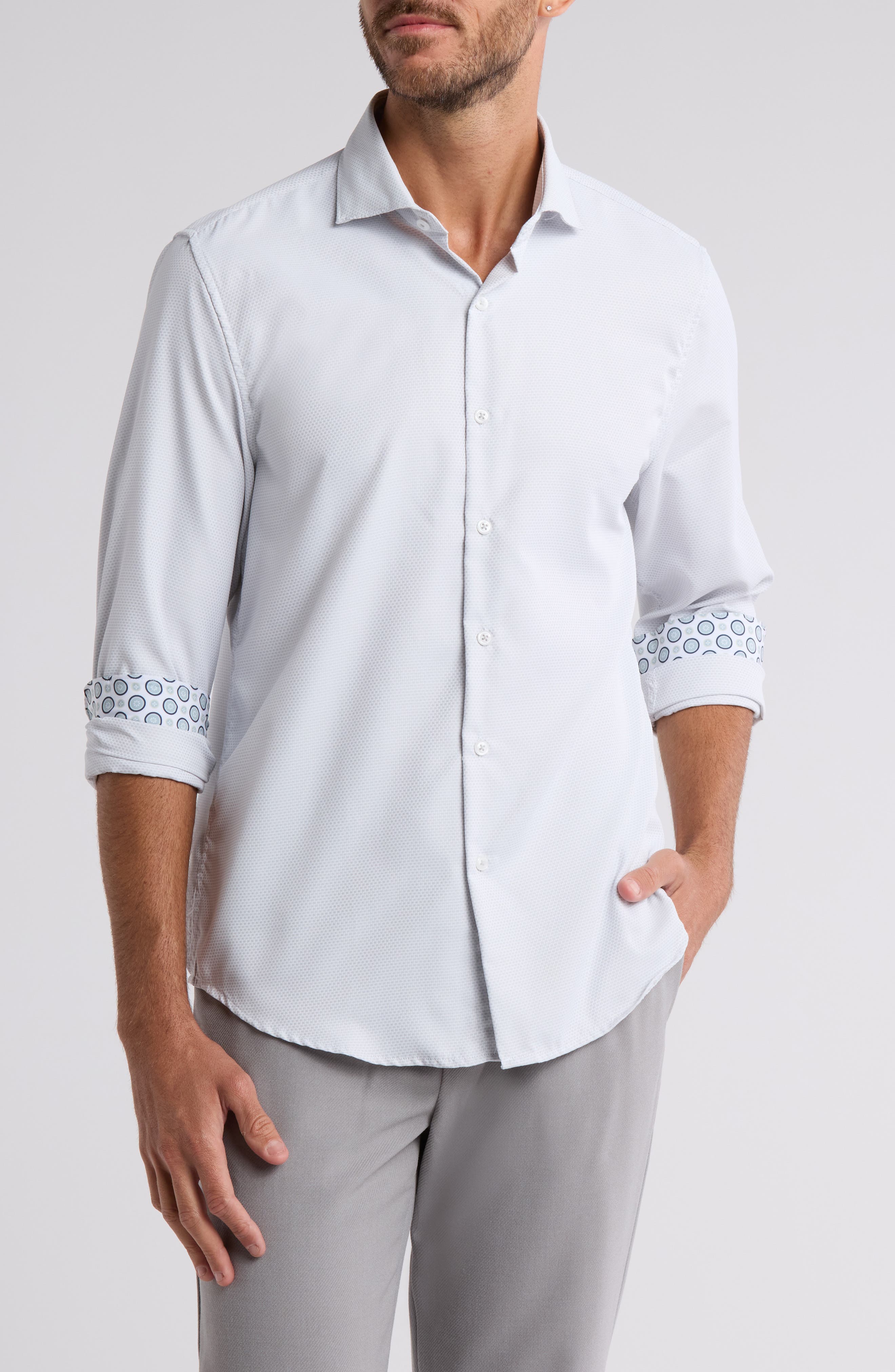 DENIM AND FLOWER Dobby Dress Shirt